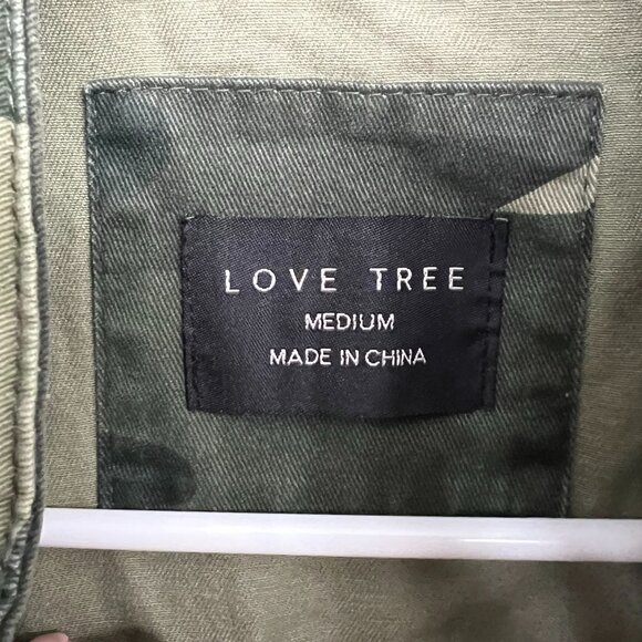 Love Tree Green Utility Camo Jacket Women's Size Medium - Picture 5 of 7